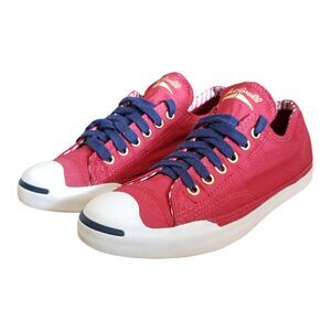 Converse X Jack Purcell Women's Size 7 Sneakers Red Low Top Canvas Lace Up Shoes